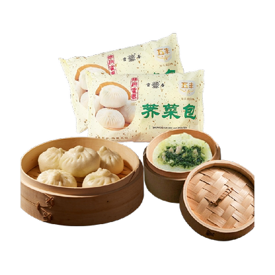 富春荠菜肉包野菜包子