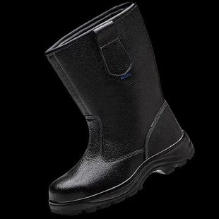 油田劳保靴子出口真皮防砸耐磨刺穿耐高温男女劳保鞋 帮防 高工作鞋