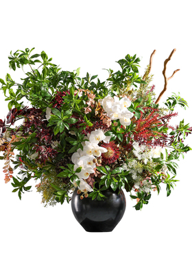 鲲屿新中式仿真花艺摆件