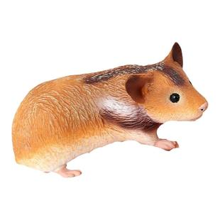 儿童仿真野生动物模型天竺鼠松鼠大耳狐袋鼯河狸水獭认知摆件玩具