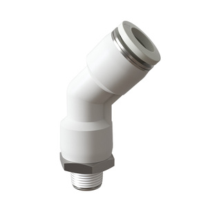 45度弯头螺纹快速快插气动气管接头KQ2K04/06/08/10/12-M5/01/02S