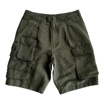 西里布短裤休闲水洗工装