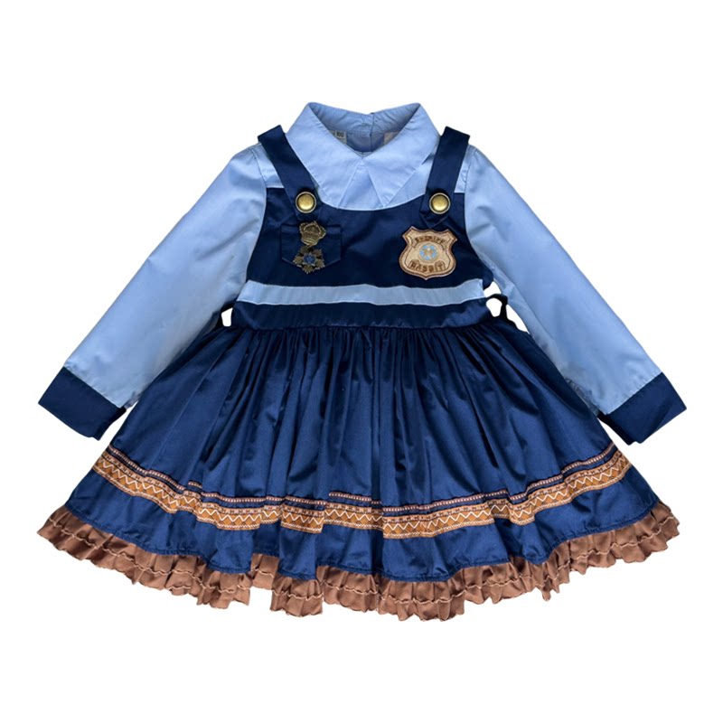 朱迪兔裙子儿童洛丽塔cos警官衣服女童宝宝春夏Lolita连衣裙生日