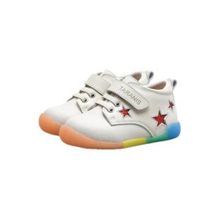 泰兰尼斯冬季新款女童鞋儿童鞋子运动鞋加绒彩虹底棉鞋软底学步鞋