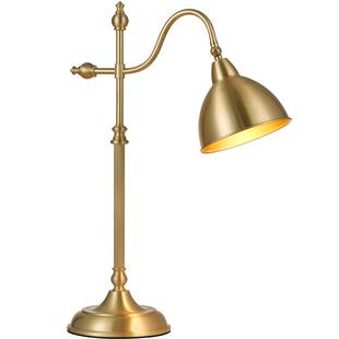 美式全铜台灯简约卧室床头装饰台灯办公室书桌书房学习阅读灯具