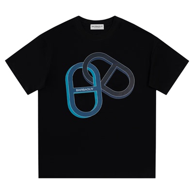 BAIRBAOLIY双环logo短袖T恤