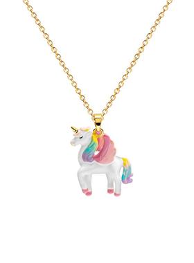 可爱独角兽飞马长款项链女秋冬