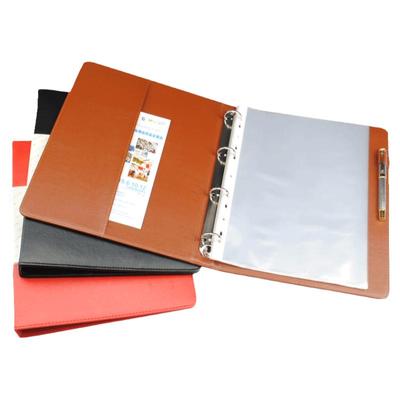多层透明资料册皮质a4活页资料夹