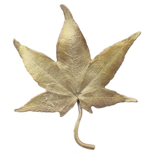 Michael Michaud枫叶镀金胸针女简约西装配饰别针小众设计男士