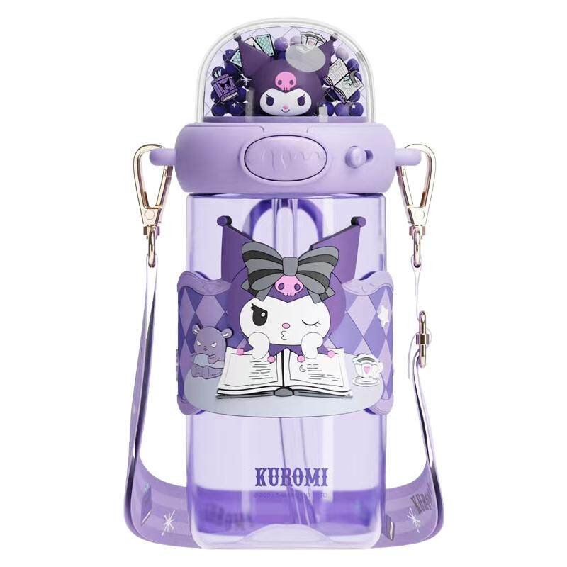 Hellokitty库洛米儿童吸管水杯新款可爱女孩上学专用夏侧兜水壶