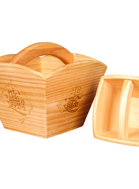 鼎风阁桃木日进金斗四方摆件