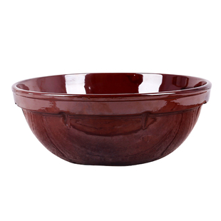 和面盆陶瓷揉面盆家用大号加厚瓷盆圆形粗陶盆瓦盆老式手工发面盆