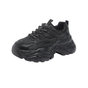 骆驼女鞋2025秋冬时尚老爹鞋女款加绒百搭潮流厚底休闲运动鞋