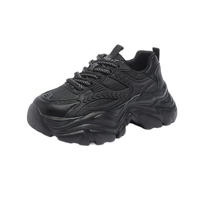 骆驼女鞋2025秋冬时尚老爹鞋女款加绒百搭潮流厚底休闲运动鞋