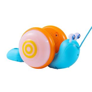 网红牵绳蜗牛儿童拉绳拖线溜拉着走的牵引纤绳宝宝拉线学步小玩具