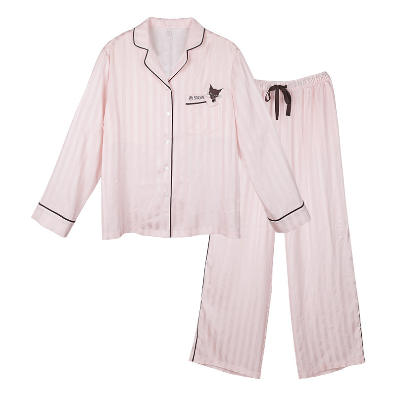 西维娅细密长袖睡衣家居服套装