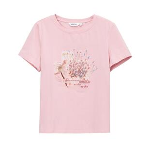 颜域女装今年流行的爆款T恤女2026夏新款绣花松弛感高端小资上衣