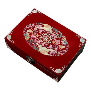 锦贝螺钿礼金盒结婚礼物大容量带锁首饰盒证件收纳盒嫁妆盒彩礼盒
