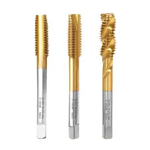 VTOOL含钴丝攻钻头套装机用直槽螺旋先端丝锥合金不锈钢全磨公制