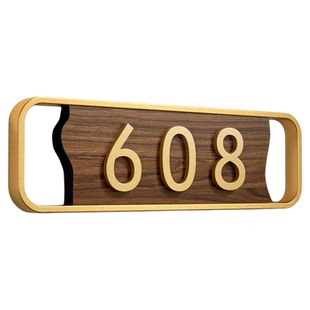 2026年新款门牌号家用自粘定制高端大气意式极简入户门口发光感应灯高级感贴门上房间宿舍公寓单元楼数字挂牌