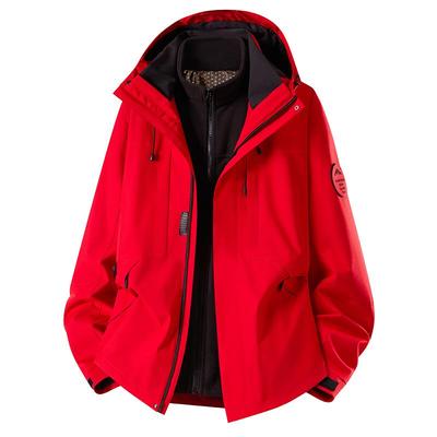 稻草人冲锋衣女2025新款秋冬季防风防水保暖三合一可拆卸夹克男士