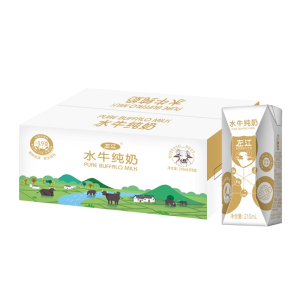 【新日期】左江水牛纯牛奶210ml*18盒含普通牛奶