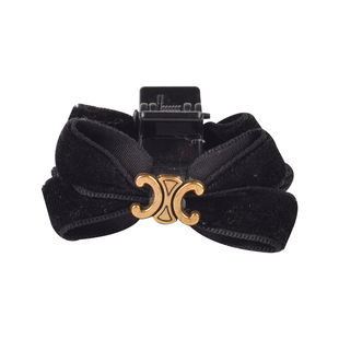 凯旋门丝绒蝴蝶结发夹边夹侧边前额刘海2026新款抓夹小夹子头饰女