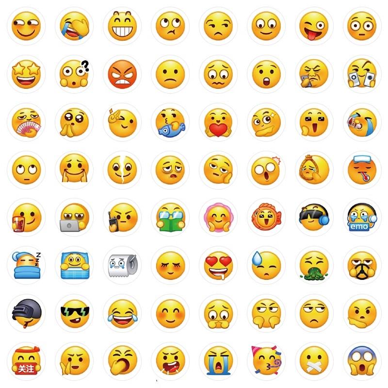 emoji贴纸表情包迷你传纸条神器手帐装饰小图案可爱搞怪创意个性