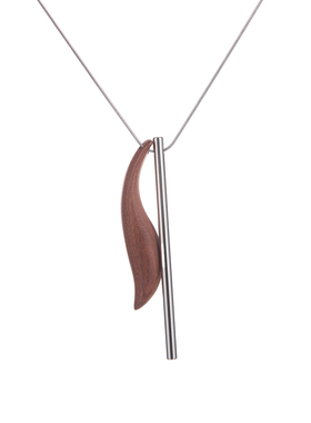 木槿S型檀木吊坠毛衣链吉祥顺遂