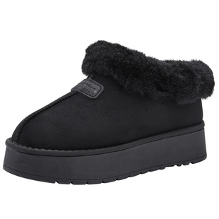 大东女靴雪地靴2025冬季新款加厚长毛绒短靴厚底增高抗寒棉靴套脚