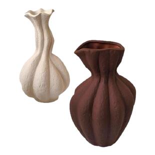 态生活侘寂风异形艺术陶瓷花瓶客厅书房电视柜高颜值插花装饰摆件