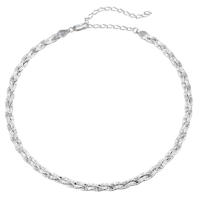 MS情绪波动925银编织蛇骨链