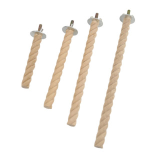 鹦鹉站杆鸟笼站杠麻花螺旋实木天然站棍小鸟用玄凤虎皮玄凤磨爪棒