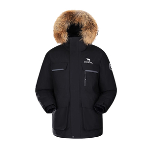 【鹅绒】骆驼户外羽绒服冬季新款女款男款三防工装加厚保暖派克服