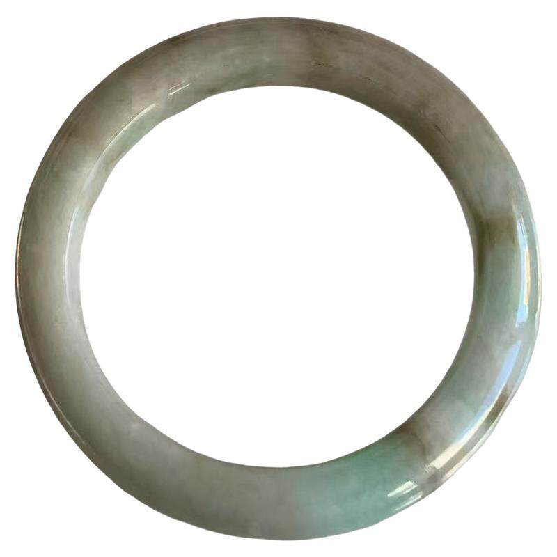 缅甸A货翡翠手镯浅绿色手镯54mm