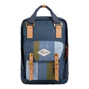 2025年新款Doughnut甜甜圈双肩包撞色牛仔条纹书包斜挎包电脑背包