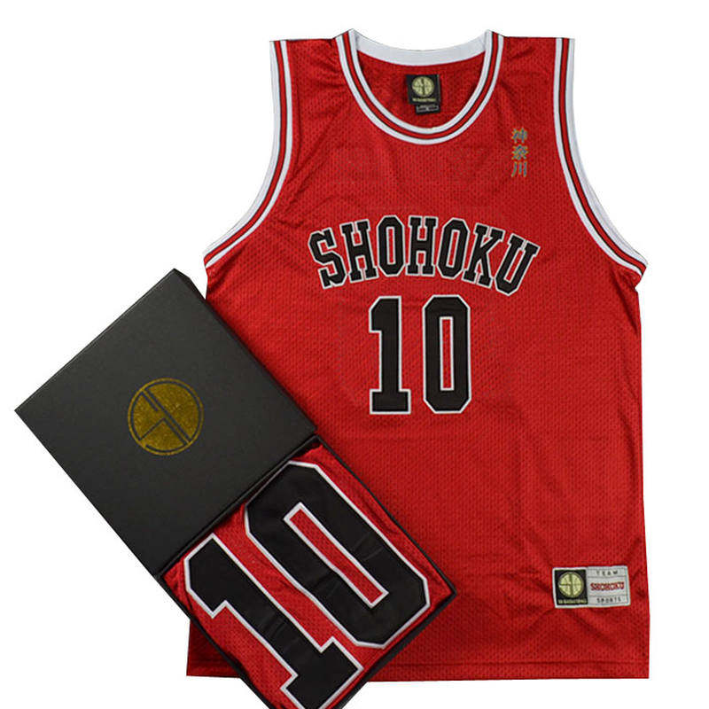 原盒正品刺绣灌篮高手 湘北10号樱木花道篮球服篮球衣背心
