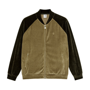 Polar Skate Co Velour Ralph Jacket拼色丝绒运动夹克棒球服外套