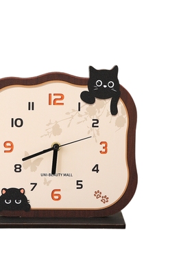 中古风复古摆件客厅电视柜轻奢高档2025新款办公室桌面时钟装饰品