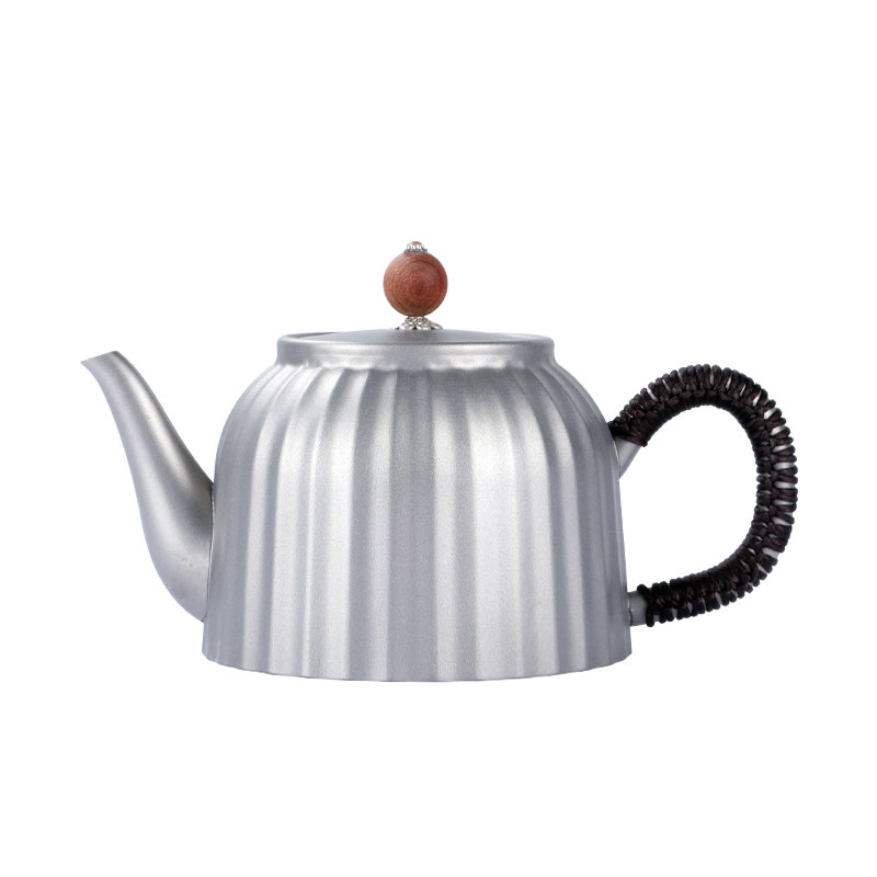 SILVERANT/银蚁纯钛茶壶户外露营功夫茶具带滤网家用泡茶器灯笼壶
