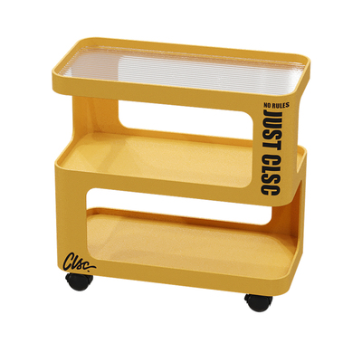 CLSC移动边几床边置物架小户型床头收纳架可移动万向轮床头小推车