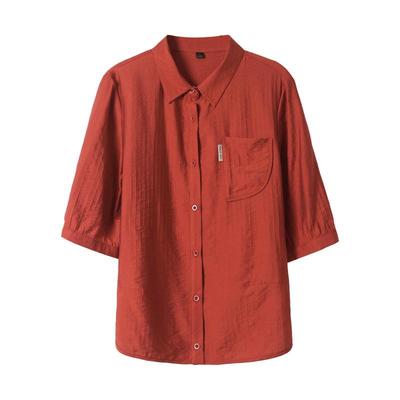 妈妈短袖上衣女夏季2025新款洋气中老年女装t恤小衫夏装衬衫衣服