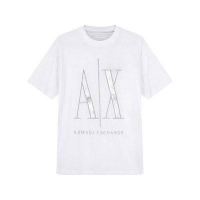 AX阿玛尼短袖AX刺绣圆领T恤