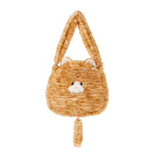 TheGreenParty猫咪斜挎包萌趣2025新款女大学生毛绒单肩多用背包