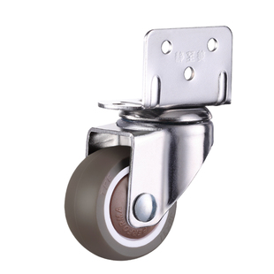 L型花架万向轮子婴儿床柜脚橡胶家具静音夹板直角书桌滑动带刹车