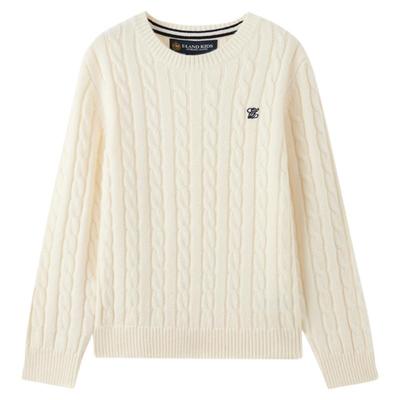 elandkids男女童刺绣圆领针织衫