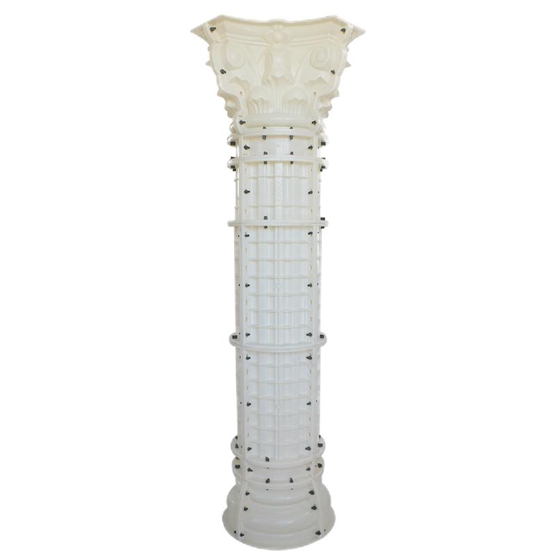 中欧式房别墅加厚圆形光面水泥罗马柱盒子模具大门将军柱头脚模型