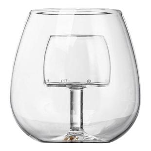 手工快速醒酒红酒杯平脚普通酒杯趣味喷泉杯威士忌醒酒杯耐热水杯