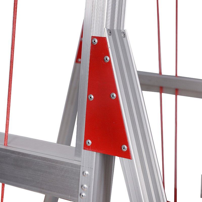 工业铝合金双侧梯 折叠人字梯双面梯加强横杆支撑可升降梯子