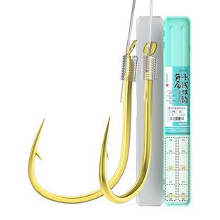 刘志强黄尾子线双钩成品绑好短柄防缠细钩条白条鲫鱼黄尾专用鱼钩